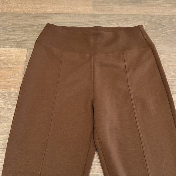 SAVVI Brown Olivia Slim Boot Pull-On Front Slit High Waist Pants Bottoms Size XL - Picture 4 of 12